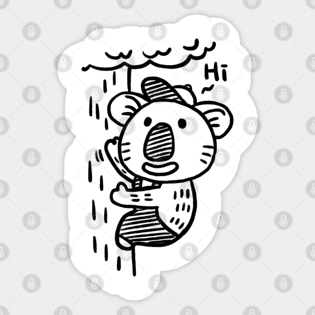 Hi, Koala! ( back ) Sticker by GACHUU